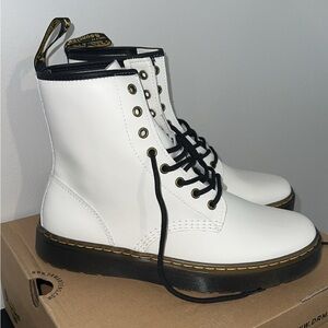 NEW! Dr. Martens White Leather Boots
